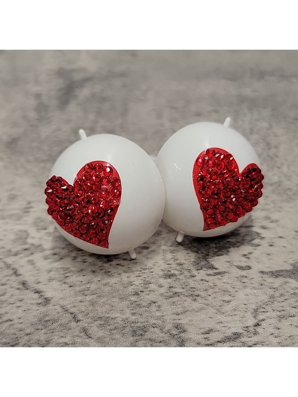 Custom Made Jeweled Heart Eyes to customize your own Kit Cat Klock Clock